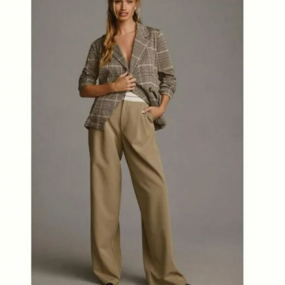 Anthropologie | Maeve Collegiate Plaid Knit Blazer | - Picture 3 of 10